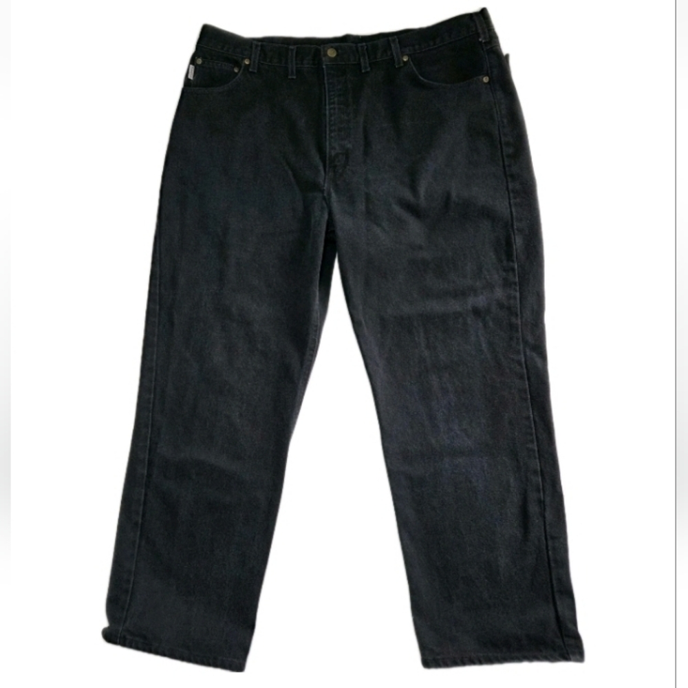 Vintage Carhartt Union Made Relaxed Fit Jeans Size 44x30 Black  Logo USA